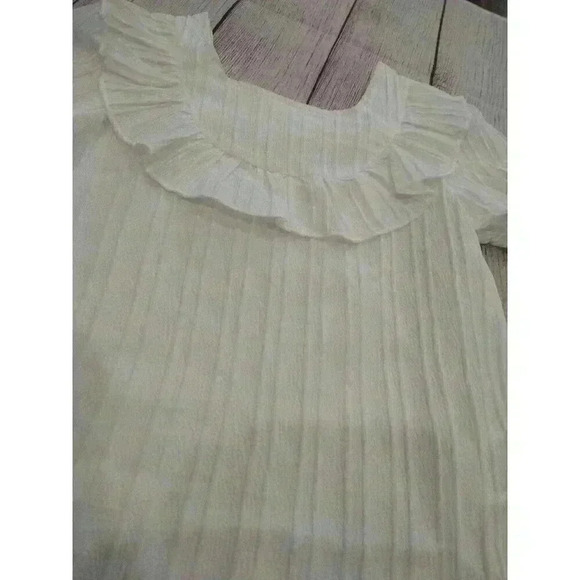 White Ruffle Top for Girls - Picture 2 of 2